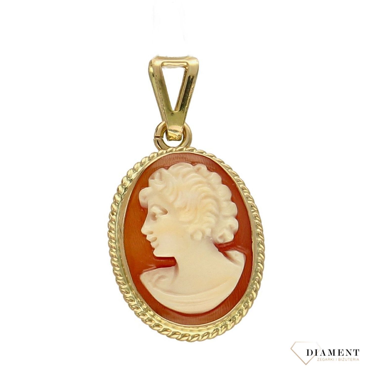 Złota zawieszka 585 kamea ZA 5647 585.jpg